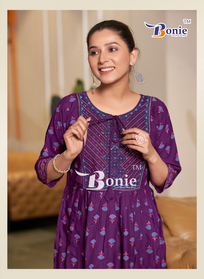 Nikki By Bonie Rayon Printed Short Kurtis Wholesale Price In Surat